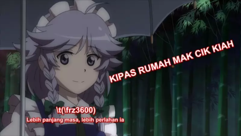 Teks berpusing bak kipas rumah makcik kiah